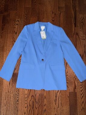 H&M Light Blue Single-Button Blazer